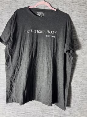Crazy Dog “Use The Force, Harry” T-Shirt Tee, Grey, XXL 2XL